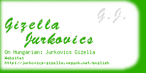 gizella jurkovics business card